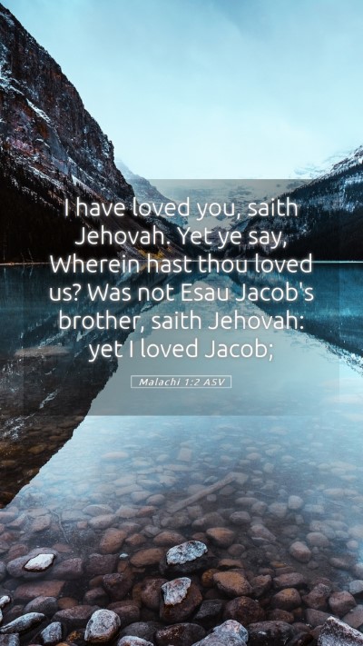 Picture 05 - Malachi 1:2 ASV Mobile Phone Wallpaper - I have loved you, saith Jehovah. Yet ye say, - Mobile Bible Verse Wallpaper