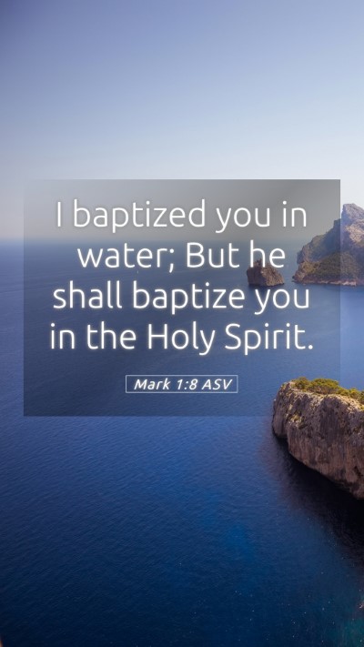 Picture 05 - Mark 1:8 ASV Mobile Phone Wallpaper - I baptized you in water; But he shall baptize you - Mobile Bible Verse Wallpaper