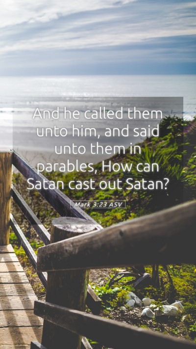Picture 05 - Mark 3:23 ASV Mobile Phone Wallpaper - And he called them unto him, and said unto them - Mobile Bible Verse Wallpaper