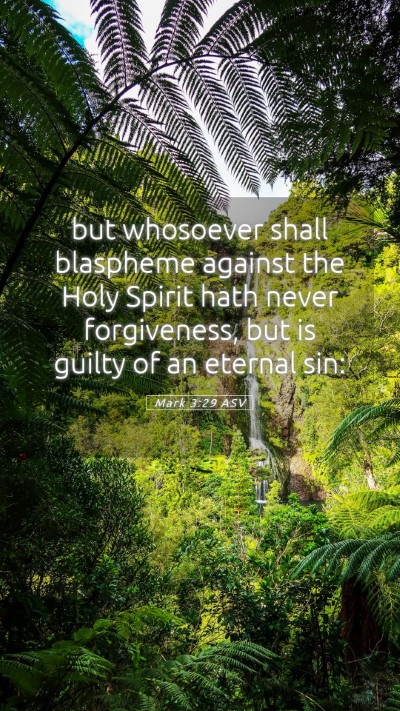 Picture 05 - Mark 3:29 ASV Mobile Phone Wallpaper - but whosoever shall blaspheme against the Holy - Mobile Bible Verse Wallpaper