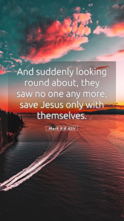 Picture 05 - Mark 9:8 ASV Mobile Phone Wallpaper - And suddenly looking round about, they saw no one - Mobile Bible Verse Wallpaper