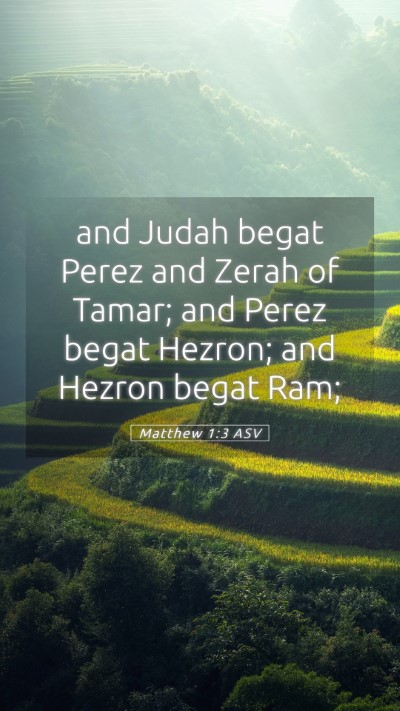 Picture 05 - Matthew 1:3 ASV Mobile Phone Wallpaper - and Judah begat Perez and Zerah of Tamar; and - Mobile Bible Verse Wallpaper
