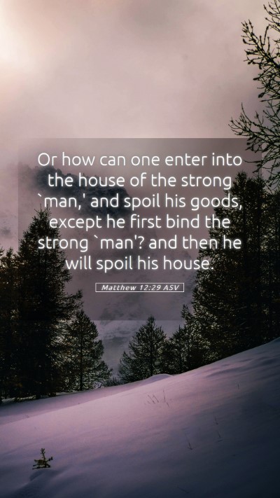 Picture 05 - Matthew 12:29 ASV Mobile Phone Wallpaper - Or how can one enter into the house of the strong - Mobile Bible Verse Wallpaper