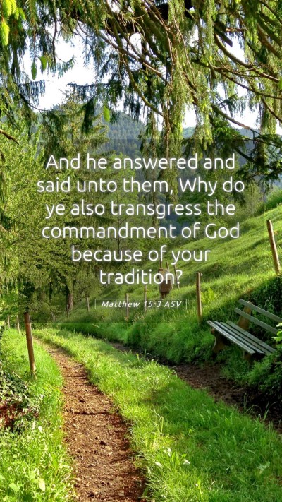 Picture 05 - Matthew 15:3 ASV Mobile Phone Wallpaper - And he answered and said unto them, Why do ye - Mobile Bible Verse Wallpaper