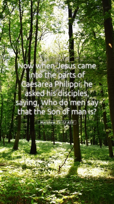Picture 05 - Matthew 16:13 ASV Mobile Phone Wallpaper - Now when Jesus came into the parts of Caesarea - Mobile Bible Verse Wallpaper