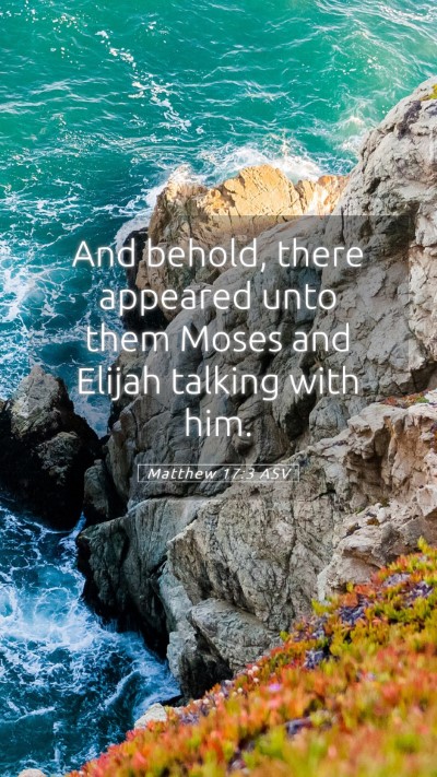Picture 05 - Matthew 17:3 ASV Mobile Phone Wallpaper - And behold, there appeared unto them Moses and - Mobile Bible Verse Wallpaper