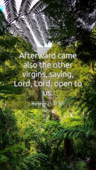 Picture 05 - Matthew 25:11 ASV Mobile Phone Wallpaper - Afterward came also the other virgins, saying, - Mobile Bible Verse Wallpaper