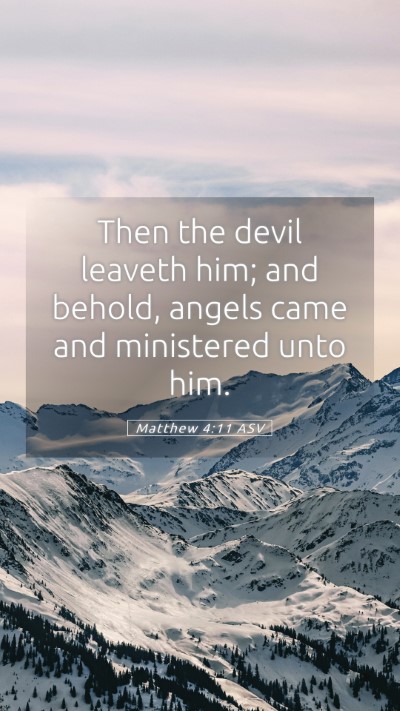 Picture 05 - Matthew 4:11 ASV Mobile Phone Wallpaper - Then the devil leaveth him; and behold, angels - Mobile Bible Verse Wallpaper