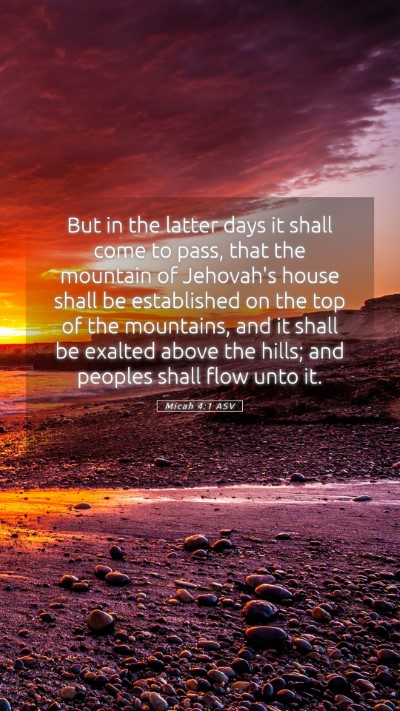 Picture 05 - Micah 4:1 ASV Mobile Phone Wallpaper - But in the latter days it shall come to pass, - Mobile Bible Verse Wallpaper