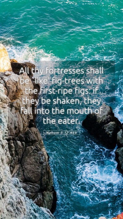 Picture 05 - Nahum 3:12 ASV Mobile Phone Wallpaper - All thy fortresses shall be `like' fig-trees with - Mobile Bible Verse Wallpaper