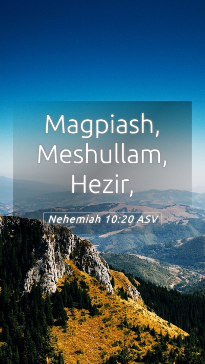 Picture 05 - Nehemiah 10:20 ASV Mobile Phone Wallpaper - Magpiash, Meshullam, - Mobile Bible Verse Wallpaper