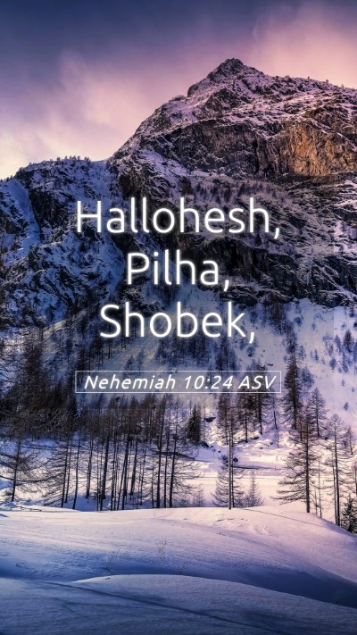 Picture 05 - Nehemiah 10:24 ASV Mobile Phone Wallpaper - Hallohesh, Pilha, - Mobile Bible Verse Wallpaper