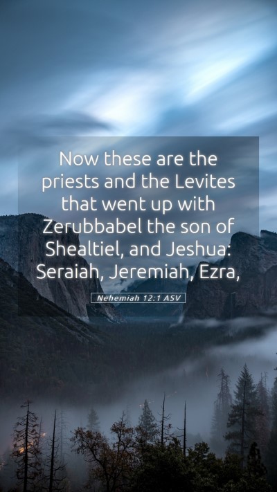 Picture 05 - Nehemiah 12:1 ASV Mobile Phone Wallpaper - Now these are the priests and the Levites that - Mobile Bible Verse Wallpaper