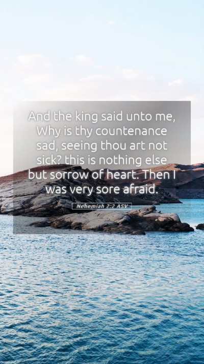 Picture 05 - Nehemiah 2:2 ASV Mobile Phone Wallpaper - And the king said unto me, Why is thy countenance - Mobile Bible Verse Wallpaper