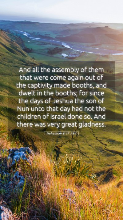 Picture 05 - Nehemiah 8:17 ASV Mobile Phone Wallpaper - And all the assembly of them that were come again - Mobile Bible Verse Wallpaper