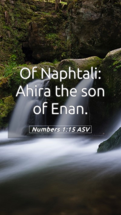 Picture 05 - Numbers 1:15 ASV Mobile Phone Wallpaper - Of Naphtali: Ahira the son of - Mobile Bible Verse Wallpaper