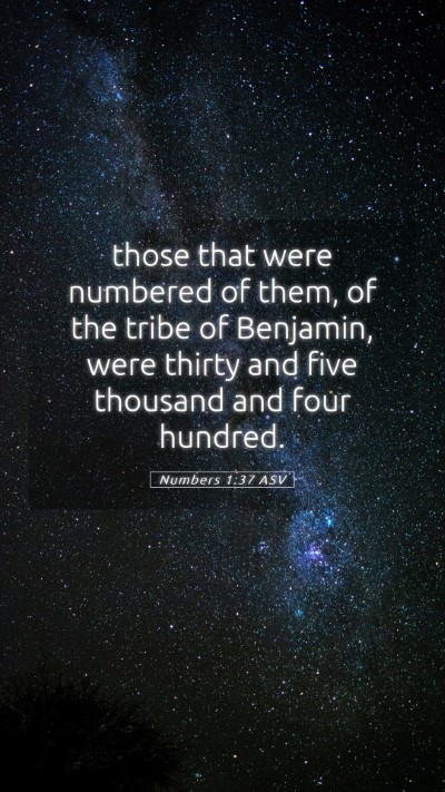 Picture 05 - Numbers 1:37 ASV Mobile Phone Wallpaper - those that were numbered of them, of the tribe of - Mobile Bible Verse Wallpaper