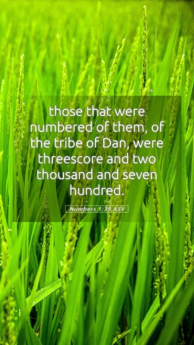 Picture 05 - Numbers 1:39 ASV Mobile Phone Wallpaper - those that were numbered of them, of the tribe of - Mobile Bible Verse Wallpaper