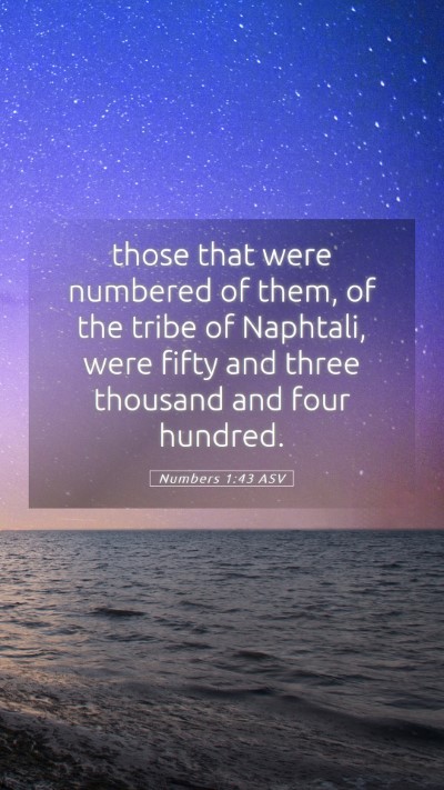 Picture 05 - Numbers 1:43 ASV Mobile Phone Wallpaper - those that were numbered of them, of the tribe of - Mobile Bible Verse Wallpaper