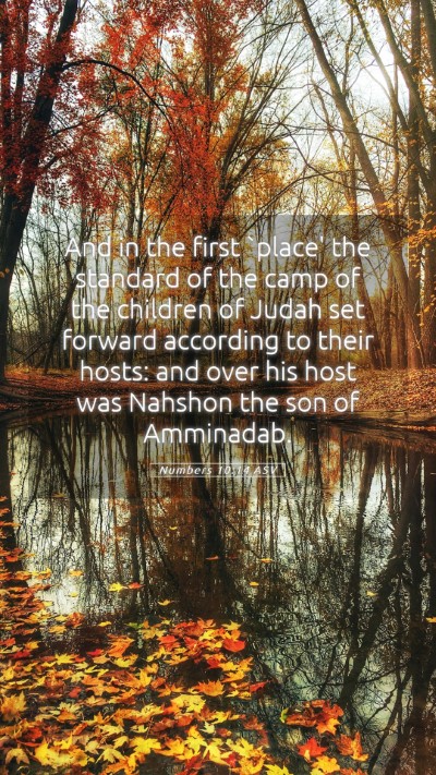 Picture 05 - Numbers 10:14 ASV Mobile Phone Wallpaper - And in the first `place' the standard of the camp - Mobile Bible Verse Wallpaper