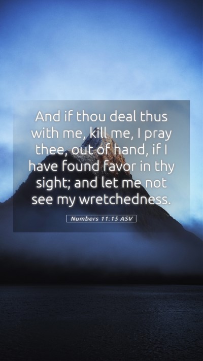 Picture 05 - Numbers 11:15 ASV Mobile Phone Wallpaper - And if thou deal thus with me, kill me, I pray - Mobile Bible Verse Wallpaper