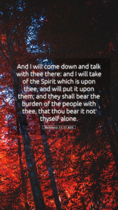 Picture 05 - Numbers 11:17 ASV Mobile Phone Wallpaper - And I will come down and talk with thee there: - Mobile Bible Verse Wallpaper