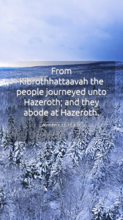 Picture 05 - Numbers 11:35 ASV Mobile Phone Wallpaper - From Kibrothhattaavah the people journeyed unto - Mobile Bible Verse Wallpaper