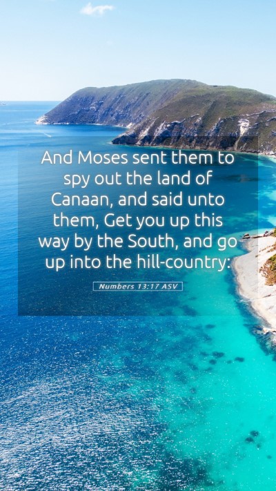 Picture 05 - Numbers 13:17 ASV Mobile Phone Wallpaper - And Moses sent them to spy out the land of - Mobile Bible Verse Wallpaper