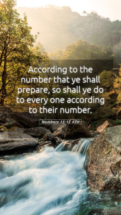 Picture 05 - Numbers 15:12 ASV Mobile Phone Wallpaper - According to the number that ye shall prepare, so - Mobile Bible Verse Wallpaper