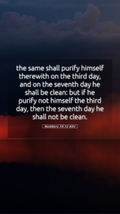 Picture 05 - Numbers 19:12 ASV Mobile Phone Wallpaper - the same shall purify himself therewith on the - Mobile Bible Verse Wallpaper