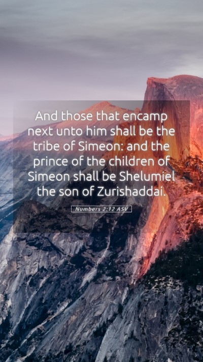 Picture 05 - Numbers 2:12 ASV Mobile Phone Wallpaper - And those that encamp next unto him shall be the - Mobile Bible Verse Wallpaper