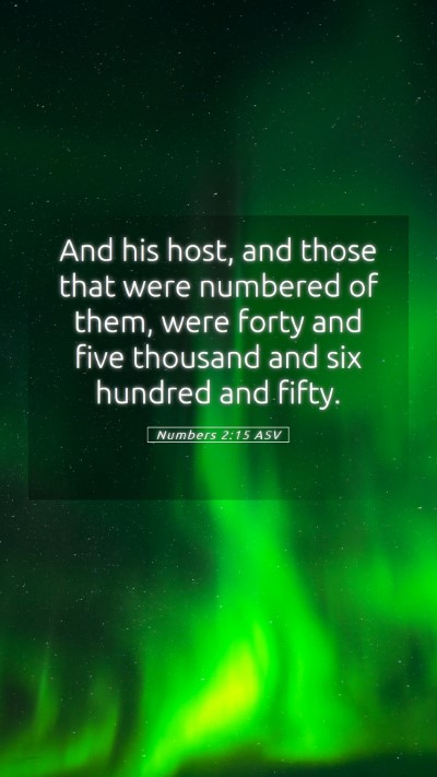 Picture 05 - Numbers 2:15 ASV Mobile Phone Wallpaper - And his host, and those that were numbered of - Mobile Bible Verse Wallpaper