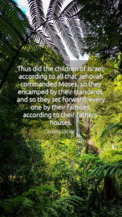 Picture 05 - Numbers 2:34 ASV Mobile Phone Wallpaper - Thus did the children of Israel; according to all - Mobile Bible Verse Wallpaper
