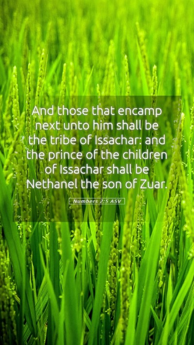 Picture 05 - Numbers 2:5 ASV Mobile Phone Wallpaper - And those that encamp next unto him shall be the - Mobile Bible Verse Wallpaper