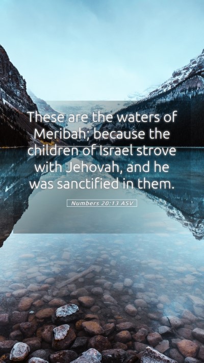 Picture 05 - Numbers 20:13 ASV Mobile Phone Wallpaper - These are the waters of Meribah; because the - Mobile Bible Verse Wallpaper