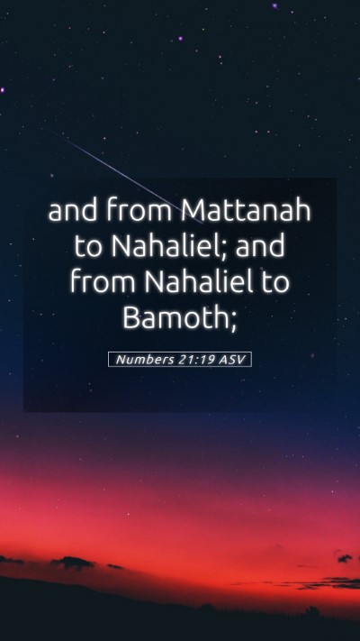Picture 05 - Numbers 21:19 ASV Mobile Phone Wallpaper - and from Mattanah to Nahaliel; and from Nahaliel - Mobile Bible Verse Wallpaper