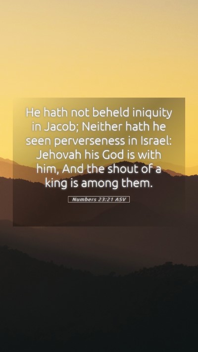 Picture 05 - Numbers 23:21 ASV Mobile Phone Wallpaper - He hath not beheld iniquity in Jacob; Neither - Mobile Bible Verse Wallpaper
