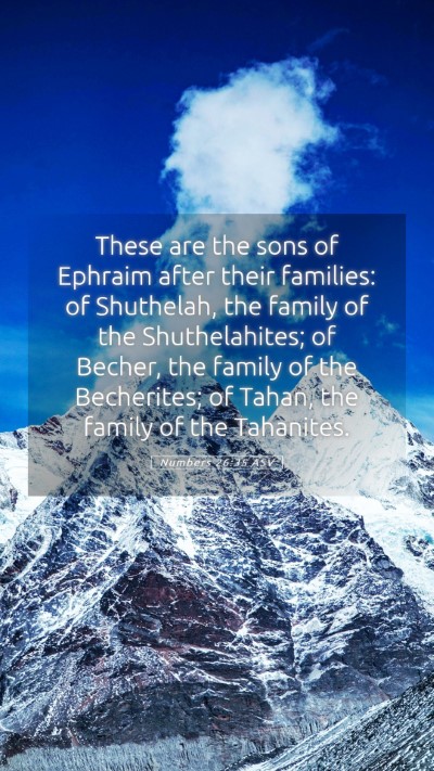 Picture 05 - Numbers 26:35 ASV Mobile Phone Wallpaper - These are the sons of Ephraim after their - Mobile Bible Verse Wallpaper