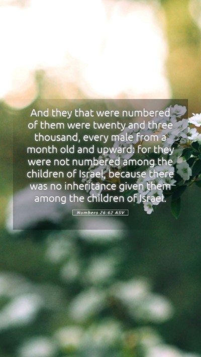 Picture 05 - Numbers 26:62 ASV Mobile Phone Wallpaper - And they that were numbered of them were twenty - Mobile Bible Verse Wallpaper