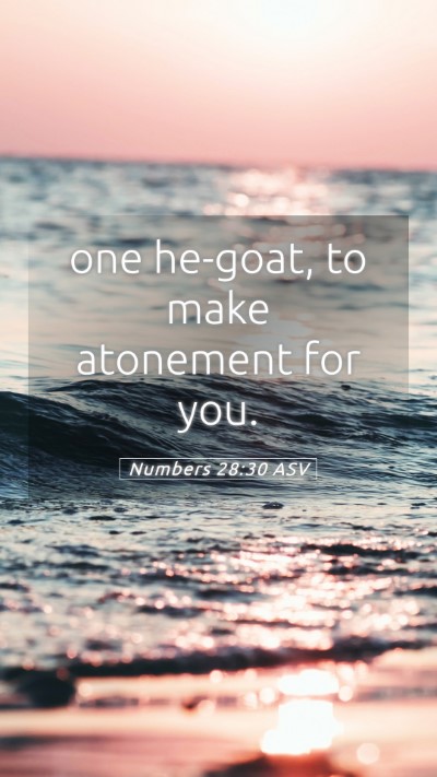 Picture 05 - Numbers 28:30 ASV Mobile Phone Wallpaper - one he-goat, to make atonement for - Mobile Bible Verse Wallpaper