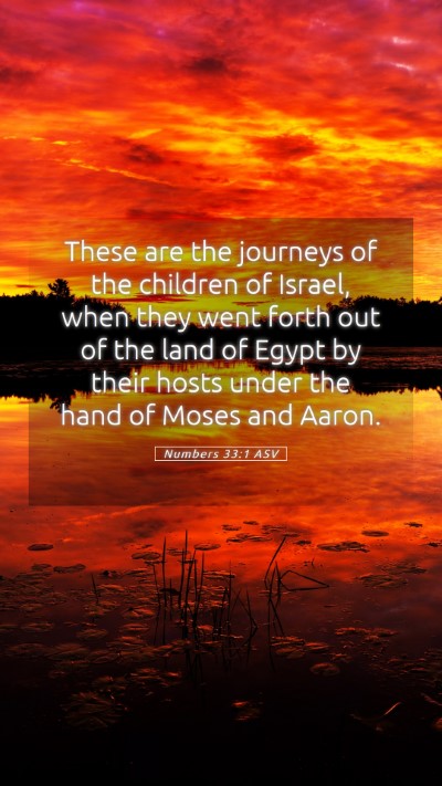 Picture 05 - Numbers 33:1 ASV Mobile Phone Wallpaper - These are the journeys of the children of Israel, - Mobile Bible Verse Wallpaper