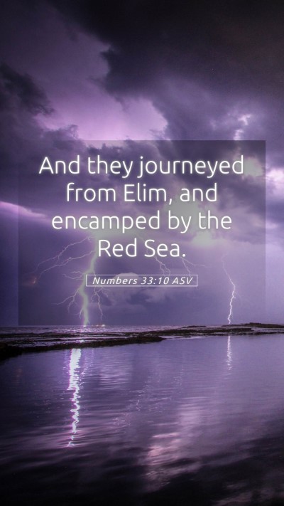 Picture 05 - Numbers 33:10 ASV Mobile Phone Wallpaper - And they journeyed from Elim, and encamped by the - Mobile Bible Verse Wallpaper