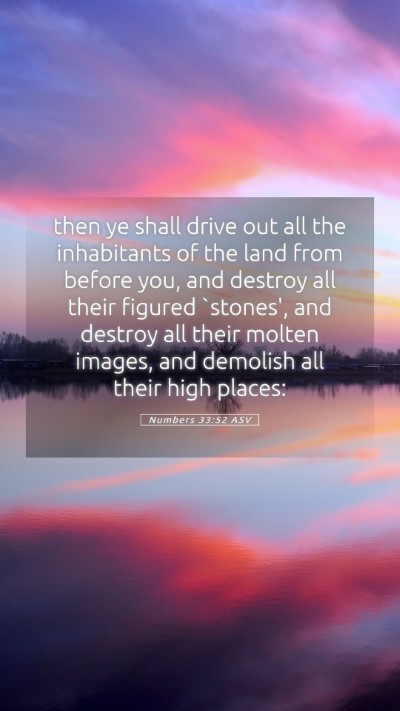 Picture 05 - Numbers 33:52 ASV Mobile Phone Wallpaper - then ye shall drive out all the inhabitants of - Mobile Bible Verse Wallpaper