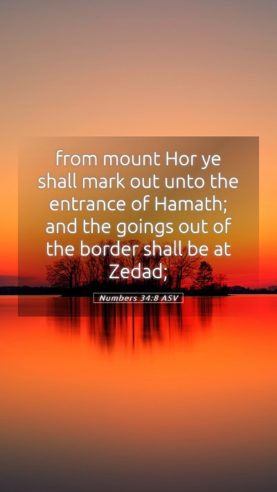 Picture 05 - Numbers 34:8 ASV Mobile Phone Wallpaper - from mount Hor ye shall mark out unto the - Mobile Bible Verse Wallpaper