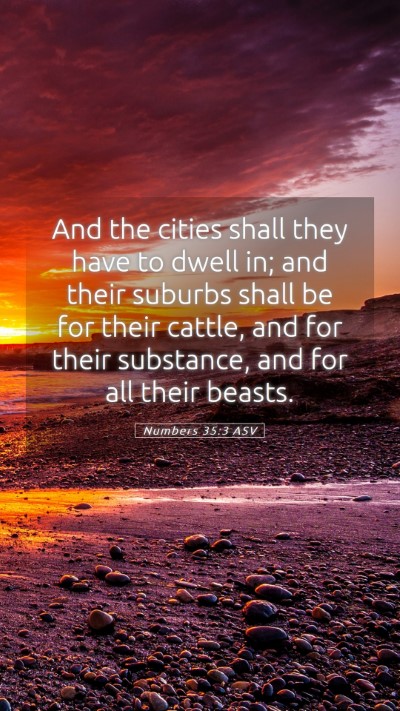 Picture 05 - Numbers 35:3 ASV Mobile Phone Wallpaper - And the cities shall they have to dwell in; and - Mobile Bible Verse Wallpaper