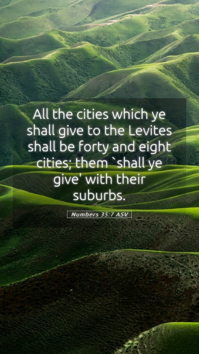 Picture 05 - Numbers 35:7 ASV Mobile Phone Wallpaper - All the cities which ye shall give to the Levites - Mobile Bible Verse Wallpaper
