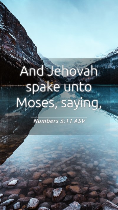 Picture 05 - Numbers 5:11 ASV Mobile Phone Wallpaper - And Jehovah spake unto Moses, - Mobile Bible Verse Wallpaper