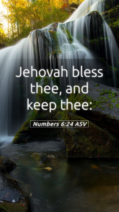 Picture 05 - Numbers 6:24 ASV Mobile Phone Wallpaper - Jehovah bless thee, and keep - Mobile Bible Verse Wallpaper