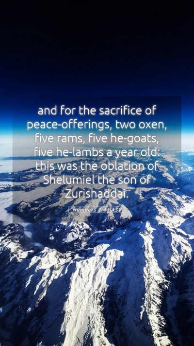Picture 05 - Numbers 7:41 ASV Mobile Phone Wallpaper - and for the sacrifice of peace-offerings, two - Mobile Bible Verse Wallpaper