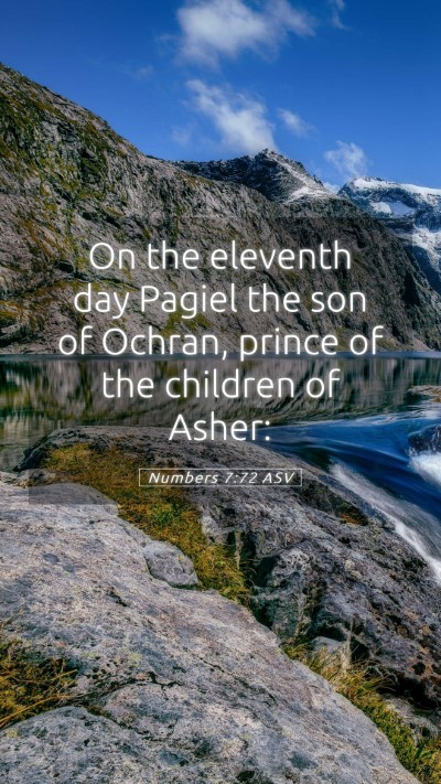 Picture 05 - Numbers 7:72 ASV Mobile Phone Wallpaper - On the eleventh day Pagiel the son of Ochran, - Mobile Bible Verse Wallpaper